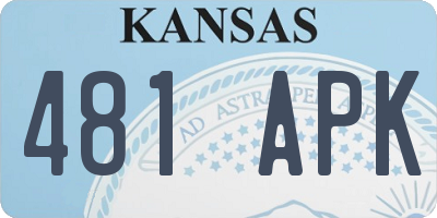 KS license plate 481APK