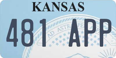 KS license plate 481APP