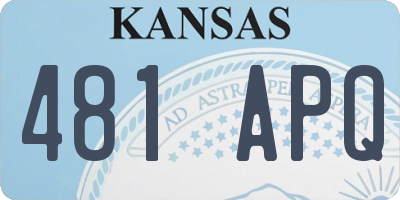 KS license plate 481APQ