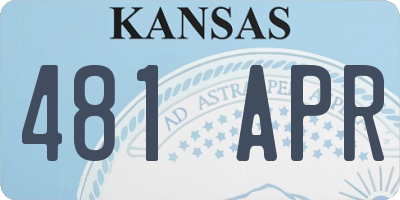 KS license plate 481APR