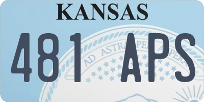 KS license plate 481APS