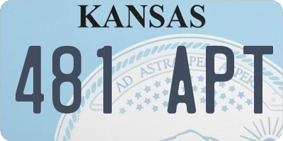 KS license plate 481APT