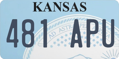 KS license plate 481APU