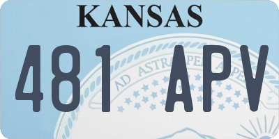 KS license plate 481APV