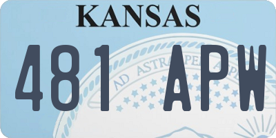 KS license plate 481APW