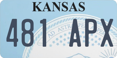 KS license plate 481APX