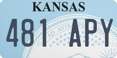 KS license plate 481APY