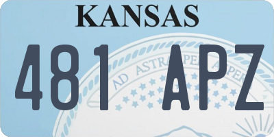KS license plate 481APZ