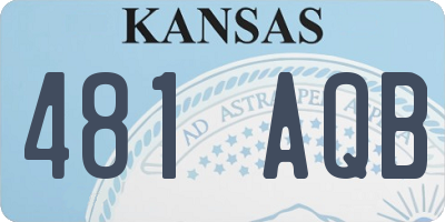 KS license plate 481AQB
