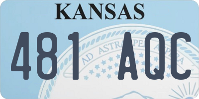 KS license plate 481AQC