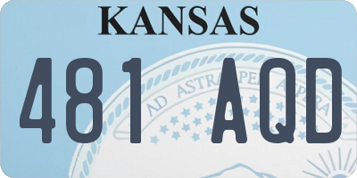 KS license plate 481AQD