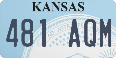 KS license plate 481AQM