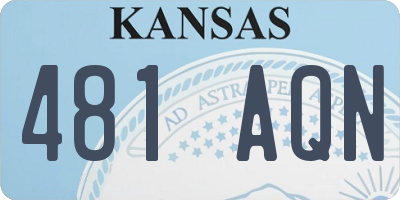 KS license plate 481AQN