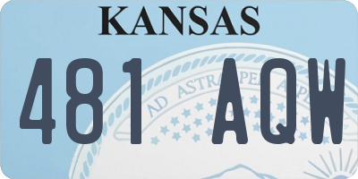 KS license plate 481AQW