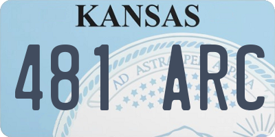 KS license plate 481ARC