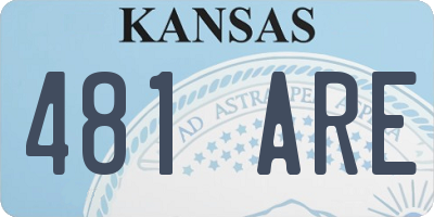 KS license plate 481ARE