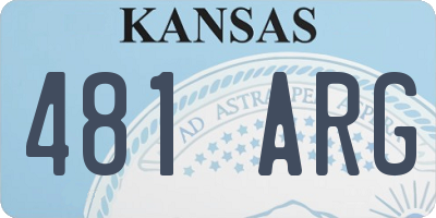 KS license plate 481ARG