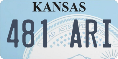 KS license plate 481ARI