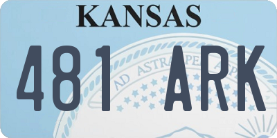 KS license plate 481ARK