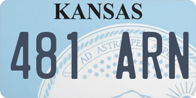 KS license plate 481ARN
