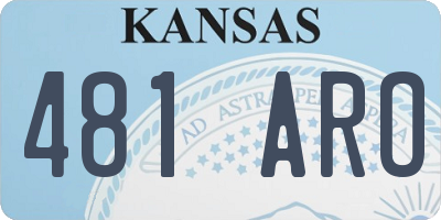 KS license plate 481ARO