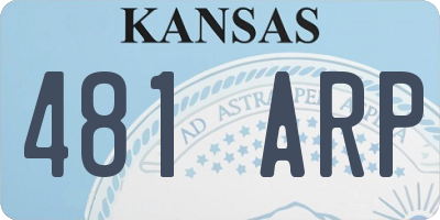 KS license plate 481ARP