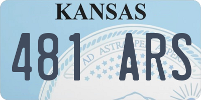 KS license plate 481ARS
