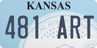 KS license plate 481ART