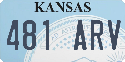 KS license plate 481ARV