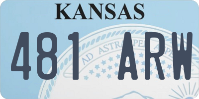 KS license plate 481ARW