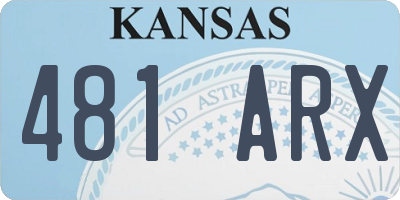 KS license plate 481ARX