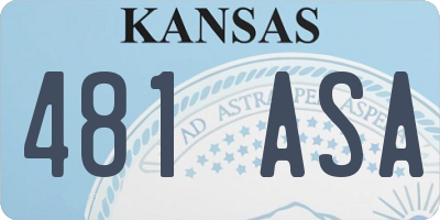 KS license plate 481ASA