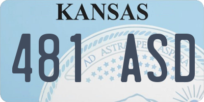 KS license plate 481ASD
