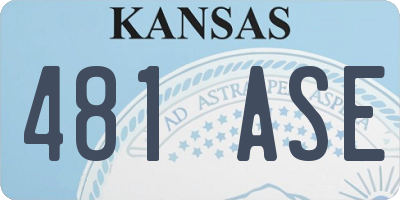 KS license plate 481ASE