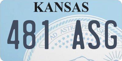 KS license plate 481ASG