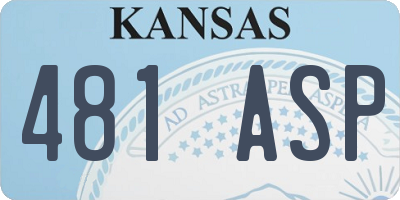 KS license plate 481ASP