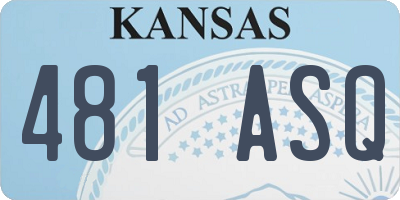 KS license plate 481ASQ