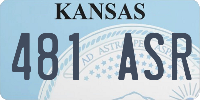 KS license plate 481ASR