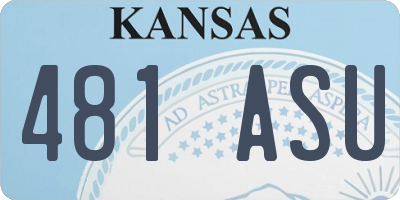 KS license plate 481ASU