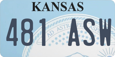 KS license plate 481ASW