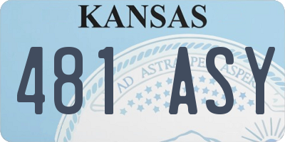 KS license plate 481ASY