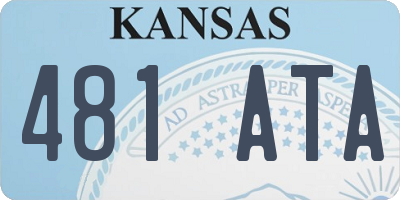 KS license plate 481ATA