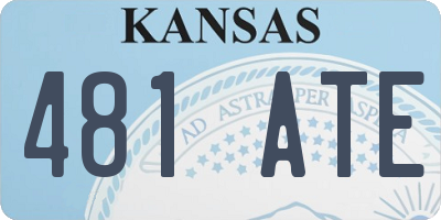 KS license plate 481ATE