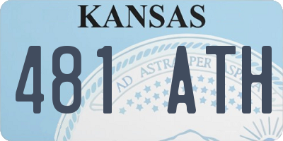 KS license plate 481ATH