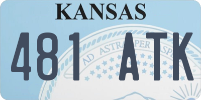 KS license plate 481ATK