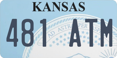 KS license plate 481ATM