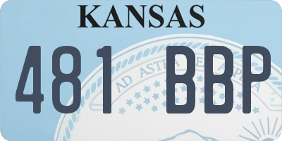KS license plate 481BBP