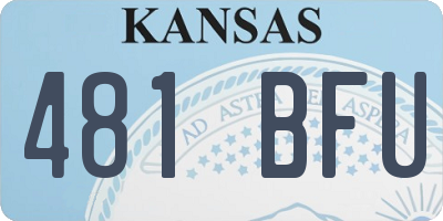 KS license plate 481BFU