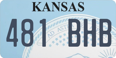 KS license plate 481BHB