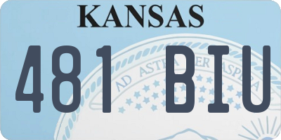 KS license plate 481BIU